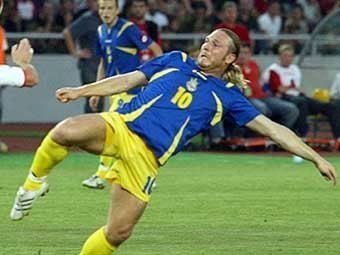 Андрей Воронин в форме сборной Украины. Фото AFP