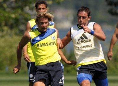 Andriy Shevchenko training, Chelsea FC, EPL (courtesy adidas)